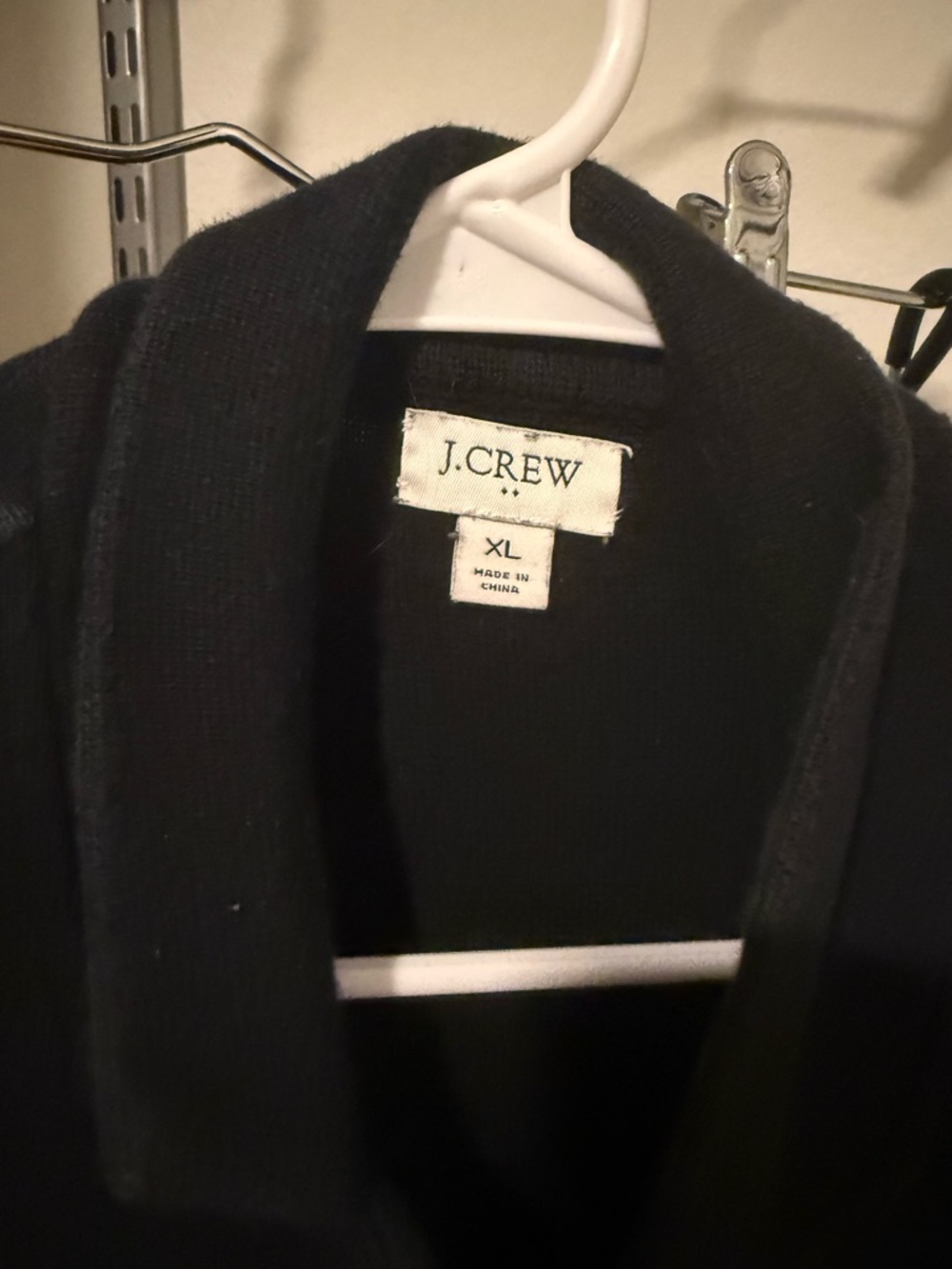 J. Crew Black Shawl Collar Cardigan